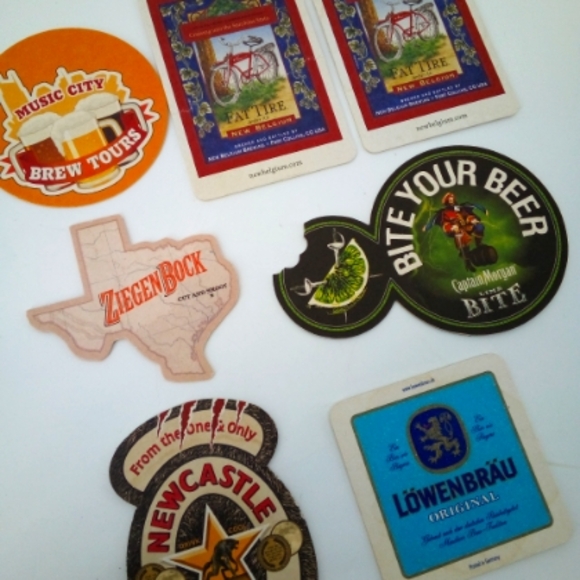 7 Travel Bar Coasters Cardboard Beer National Souvenirs Mixed Lot Collection - Picture 12 of 12